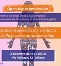 Open day esperienziale rivolto a psicologi, medici, psicoterapeuti interessati alla formazione in Analisi Bioenergetica.